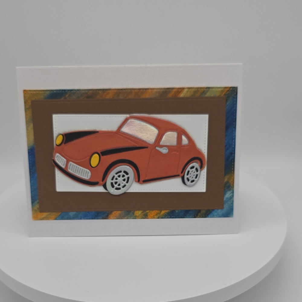Elegant Retro Sports Car Greeting Card - Picture 1 of 5